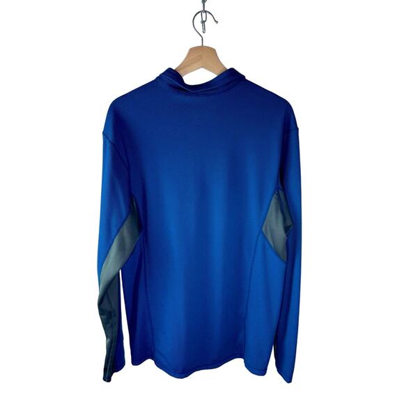 Nike ACG Men's Large Blue & Gray Dri-Fit Pullover Quarter Zip Sweatshirt Outdoor - Picture 2 of 7